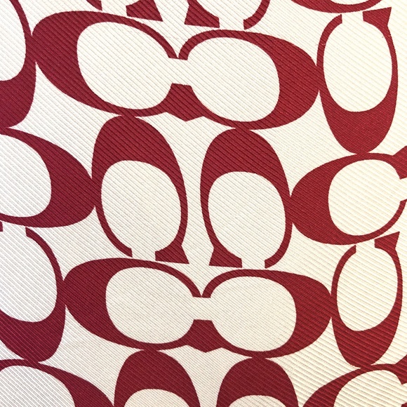 Red white & blue silk Coach scarf. - Picture 5 of 5